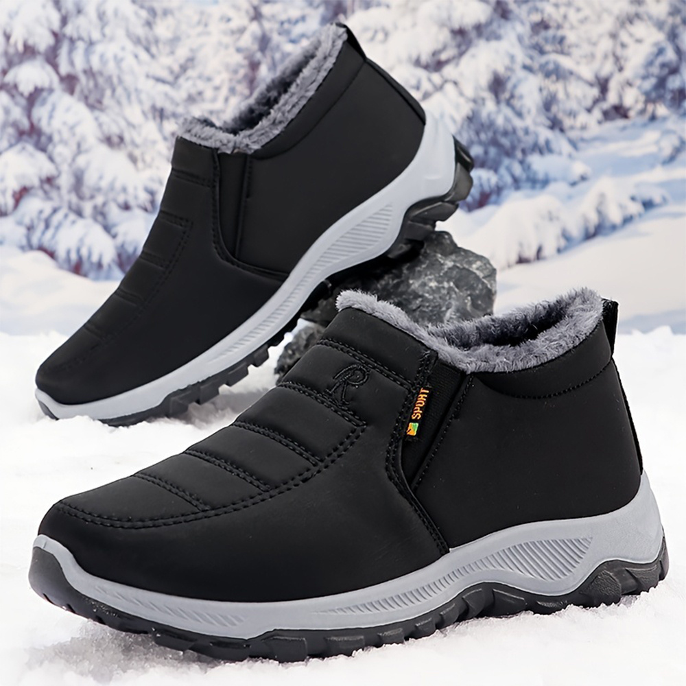 TEMU Women's Snow Boots, In Sizes, Winter Boots - Non-slip Thick Sole, Arctic-level Insulation, Low Heel, Round Toe, Design, Suitable For Outdoor