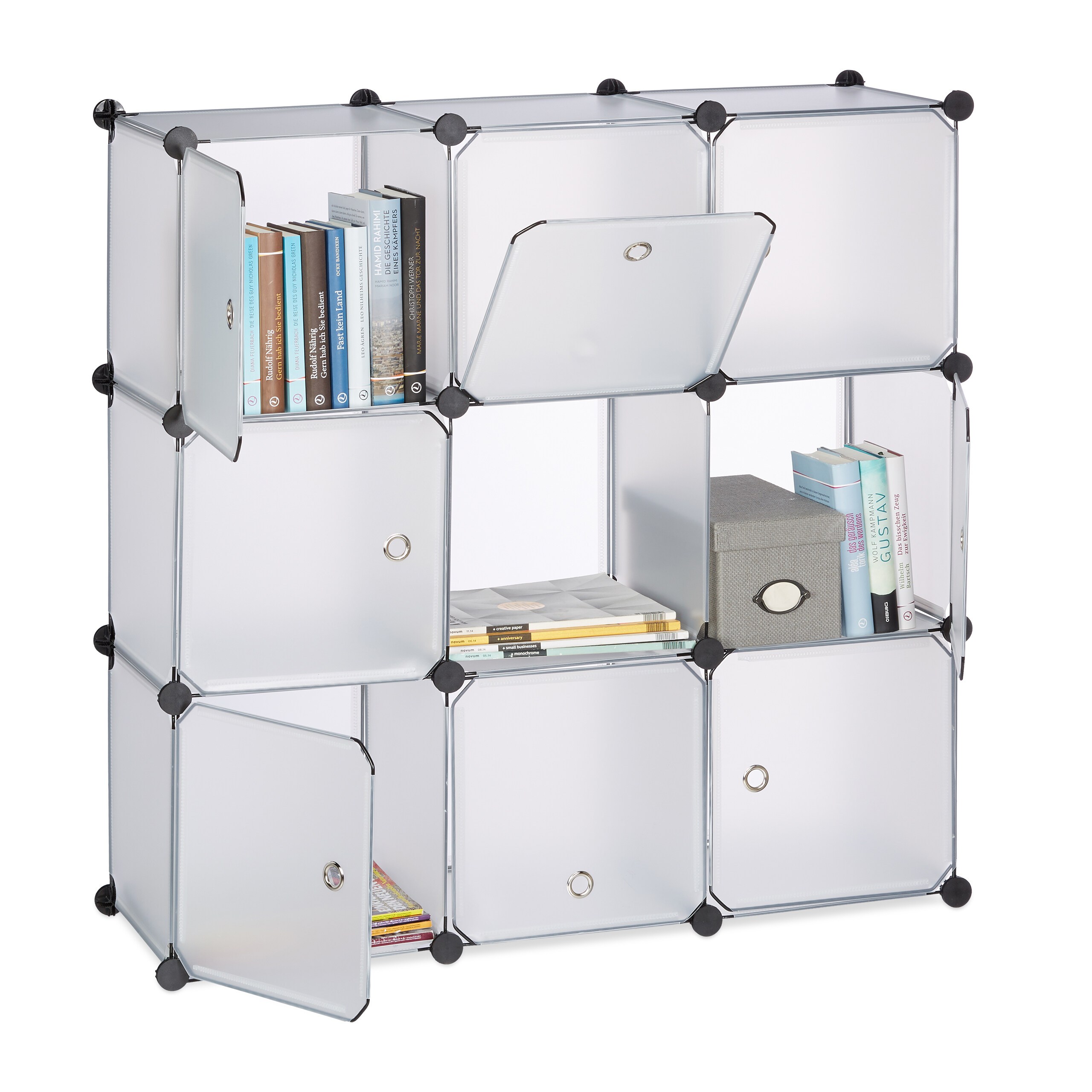 Image of Shelving System In Transparent - (w)95x (h)95 X (d)32 Cm
