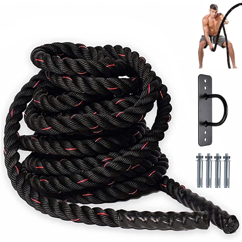 High-Strength 9m x 38mm Battle Rope for Full-Body Strength Training