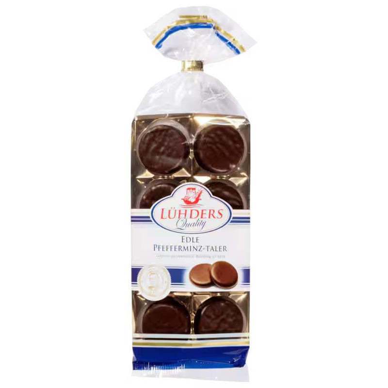 Lühders Peppermint Taler Dark Chocolate 150g