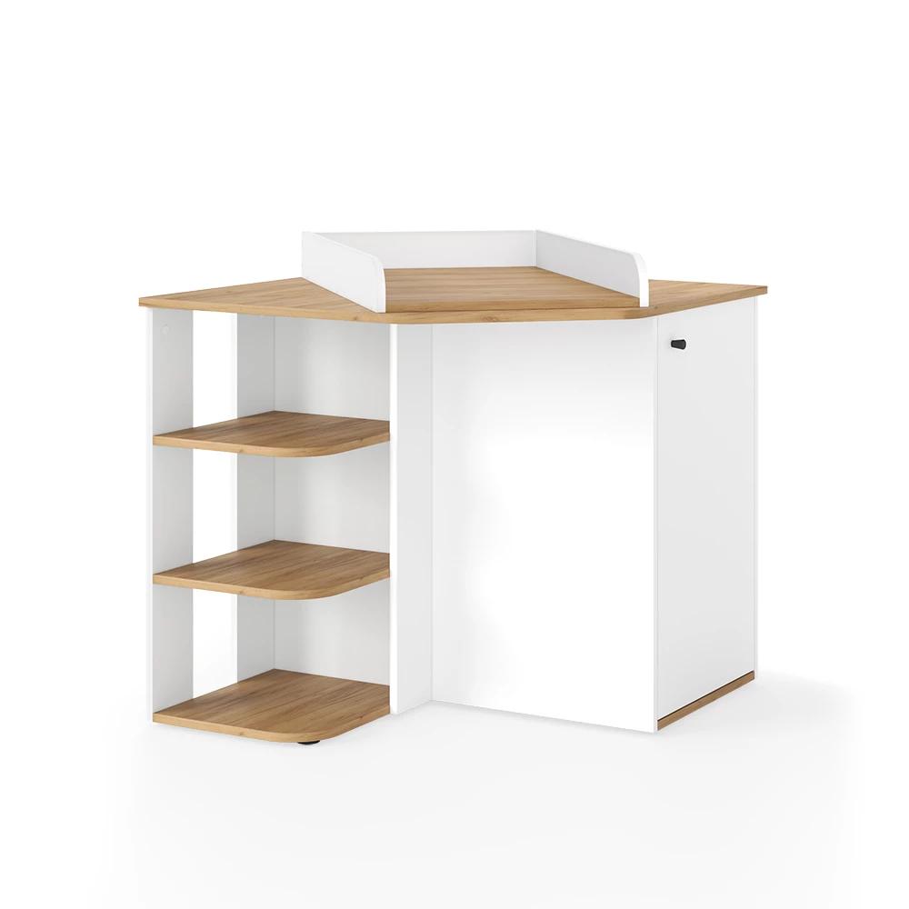 Image of Kristian White/gold Oak 85 X 77.3 Cm Changing Table With Changing Top Changing Table Changing Top For Changing Table The Living Room Cabinet 16 Mm Chipboard, Children's Room