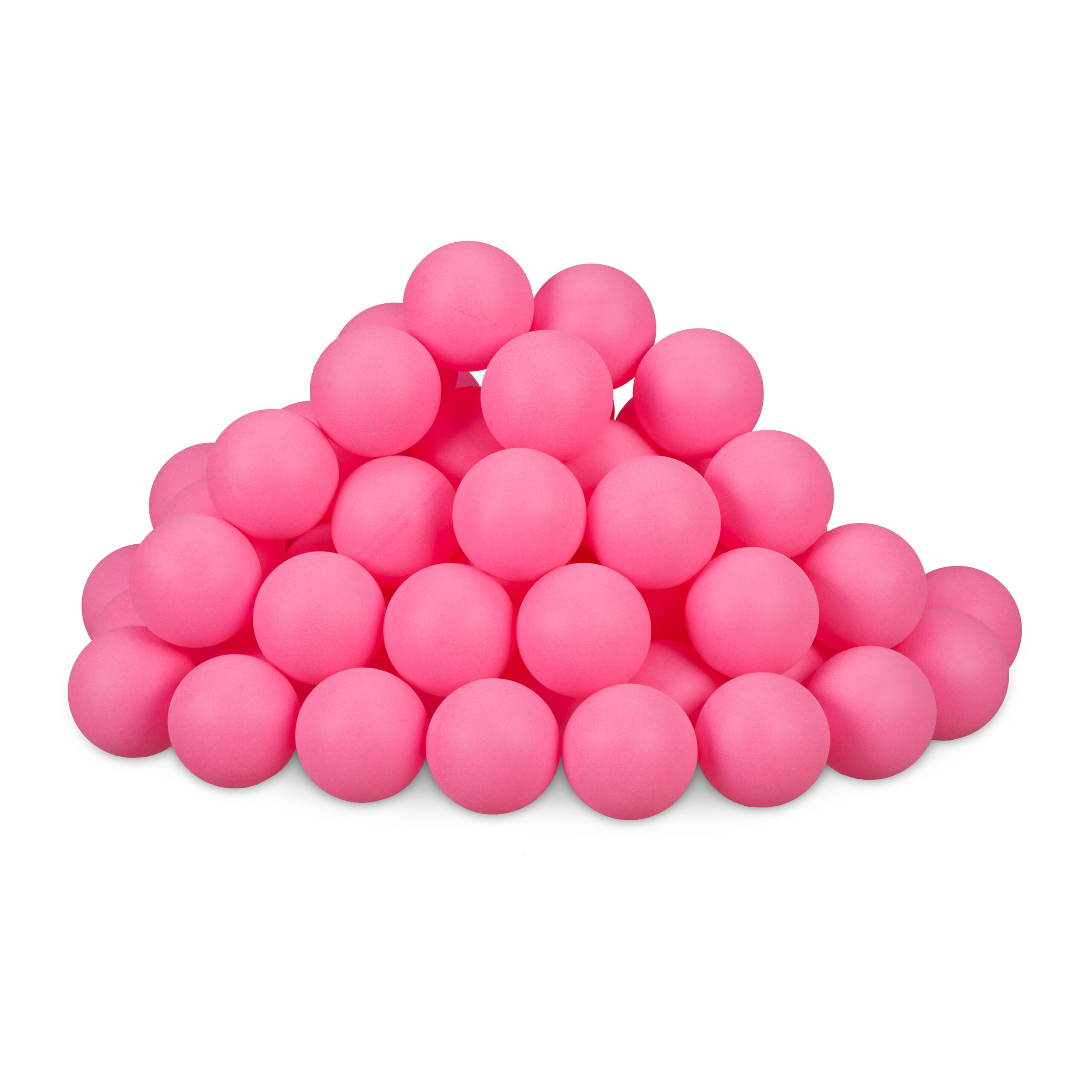 Image of Neon Pink Beer Pong Balls, 100-pack, Plastic, Ø 4 Cm, No Print, . 2.5 G Each, For Beer Pong Parties And Table Tennis Tournaments, Pong Balls, Craft Balls, Relaxdays