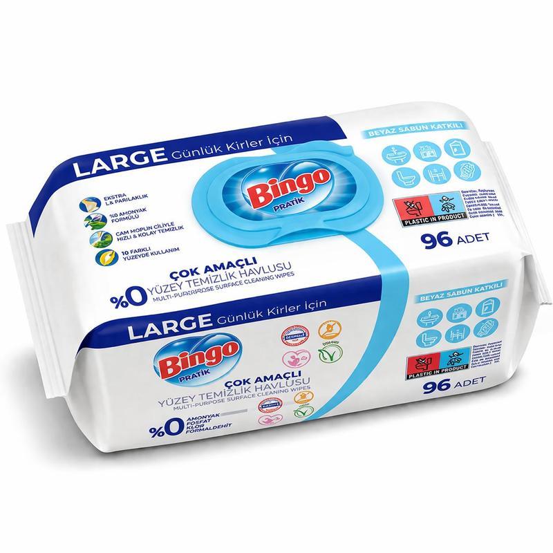 Bingo Wipes White Soap 1x 96 Sheets