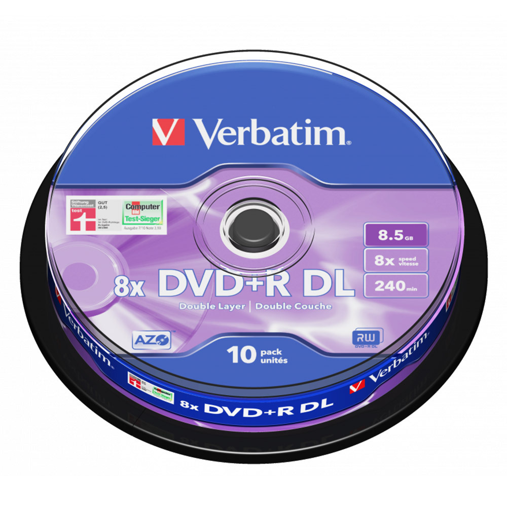 TEMU Verbatim 10 Dvd+r Dual Layer 8x Dl 8.5gb, In A Cake Box - 43666