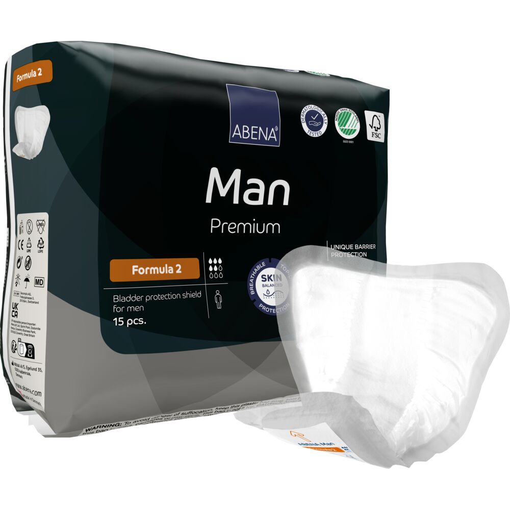 TEMU Protection urinaire pour homme – Man , 23x29cm 700ml – ABENA – 15 pièces