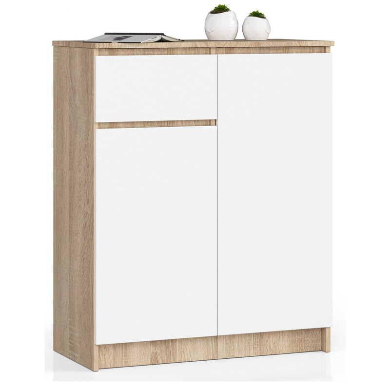 Akord K80 Wardrobe, 80 Cm, 2 Doors, 1 Drawer, 4 Shelves, 80x40x99 Cm