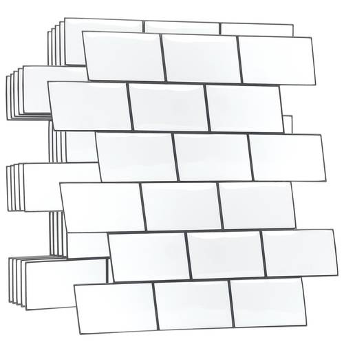20pcs 3d tile stickers peel and stick backsplash splashback decals tile transfer for kitchen bathroom living on tile subway