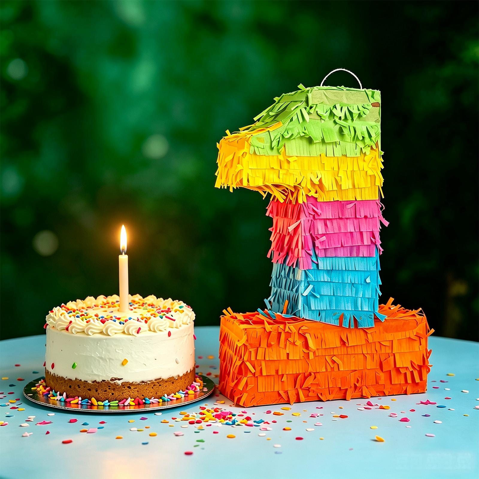 32nd Piñata Birthday Party Game with Stick Set