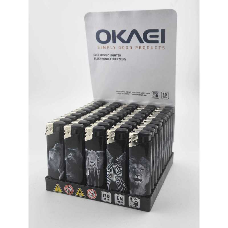 E-shop Okaei Feruerzeug Electronic Motiv Animal 50 Stück
