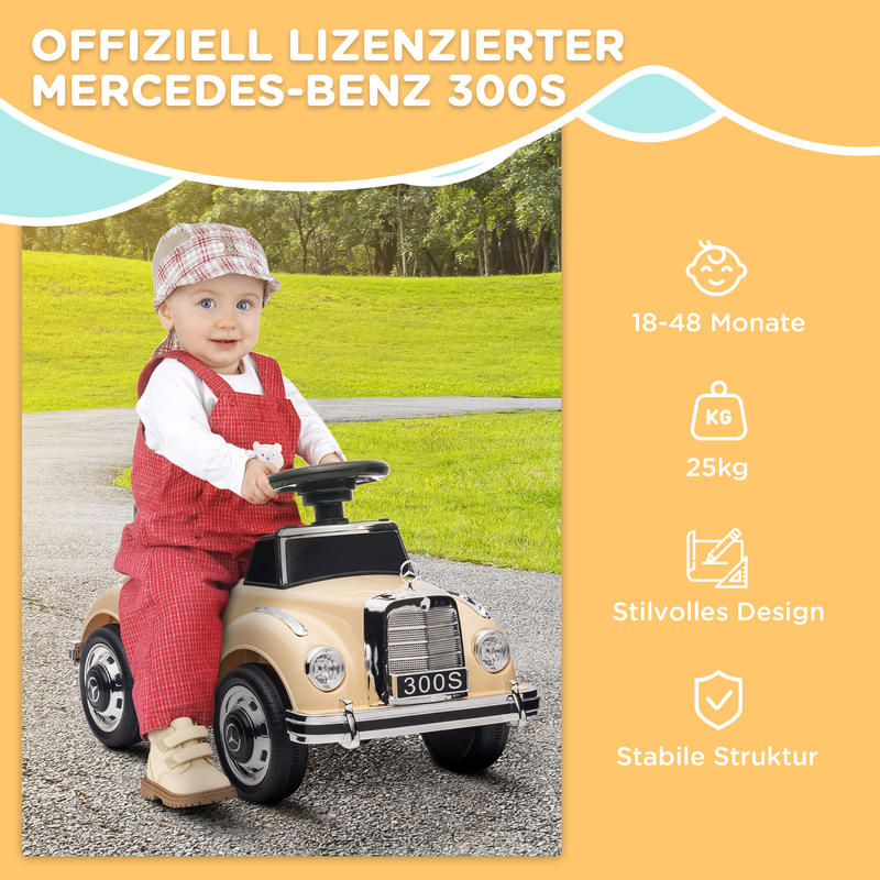 Mercedes-Benz 300S Kinderwagen voor 18-48 Maanden, Beige met Onderzitopslag
