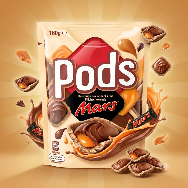 Mars Crispy Biscuit Snacks With Milk Chocolate 160g