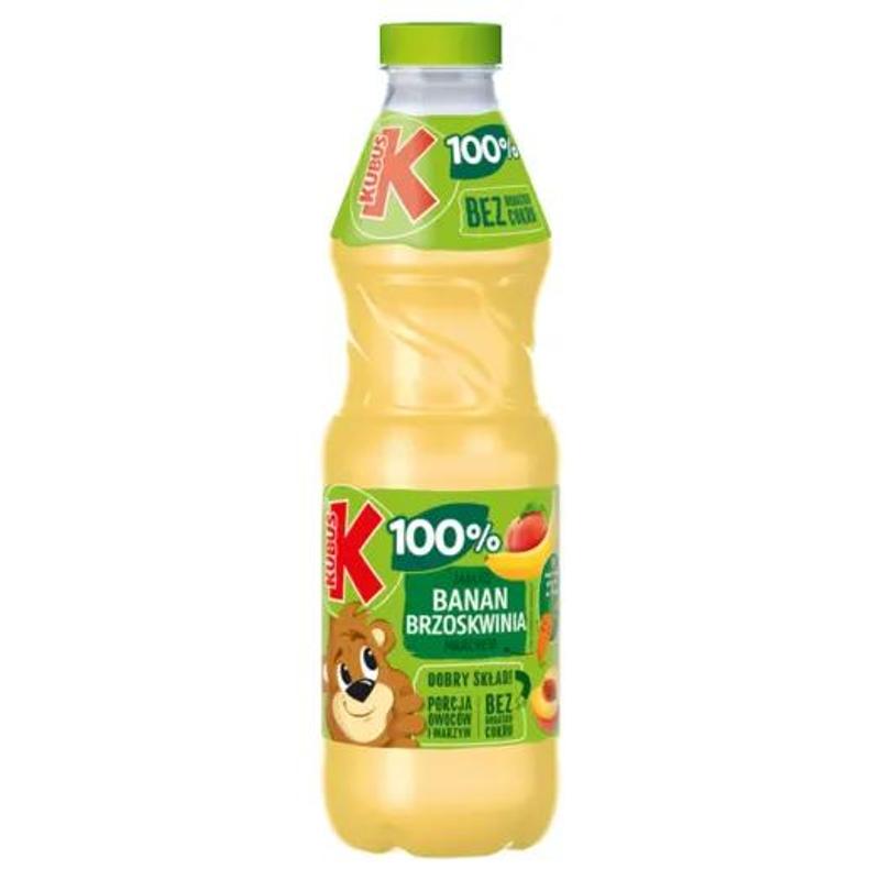 Image of Kubuś 100% Juice: , Banana, Peach, Carrot – 850 Ml