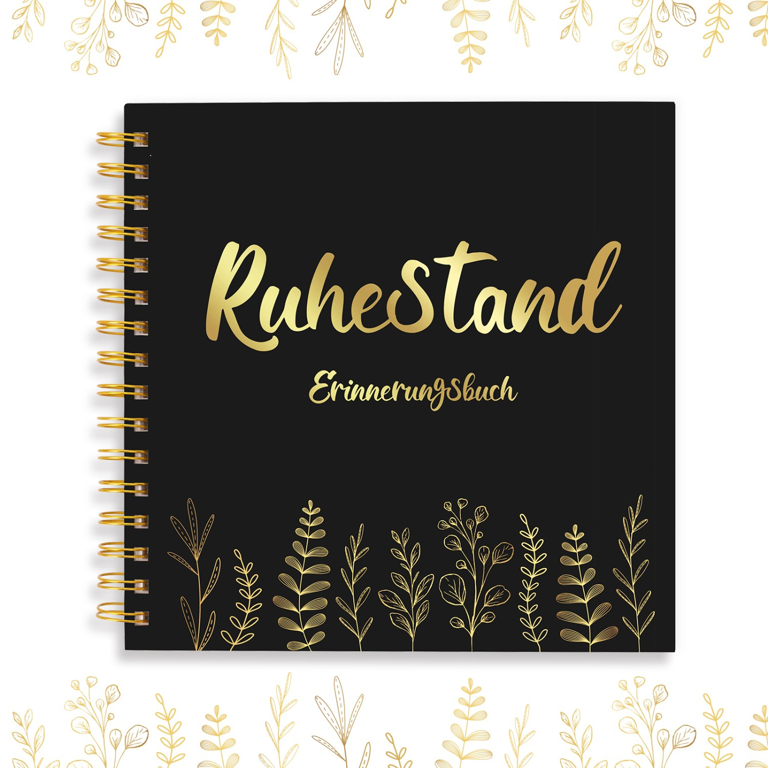 E-shop Ruhestand Gästebuch Schwarz Gold Alles Gute Zum Ruhestand Erinnerungsbuch Abschiedsgeschenk Kollegin Rentner und Rentnerin - Geschenk für