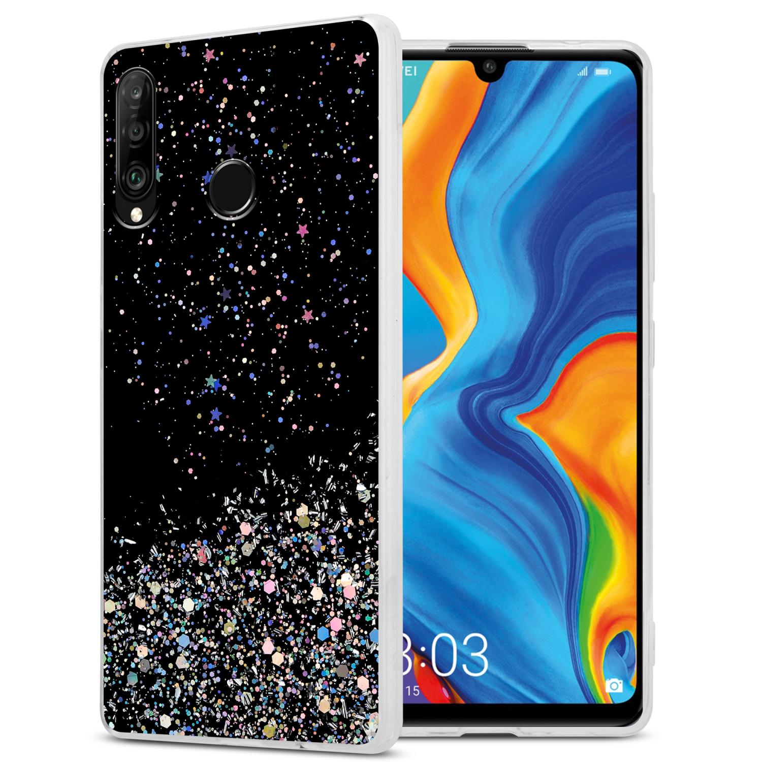 Case Compatible For Huawei P30 Lite Protective Of Flexible Tpu Silicone With Sparkling Glitter Case Cover Phone Case