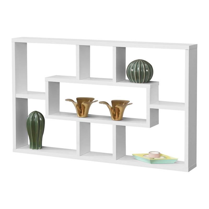 Image of Wall Shelf Qinngua 77 X 10 X 48 Cm Floating Shelf With 7 Shelves In Colors By En.casa