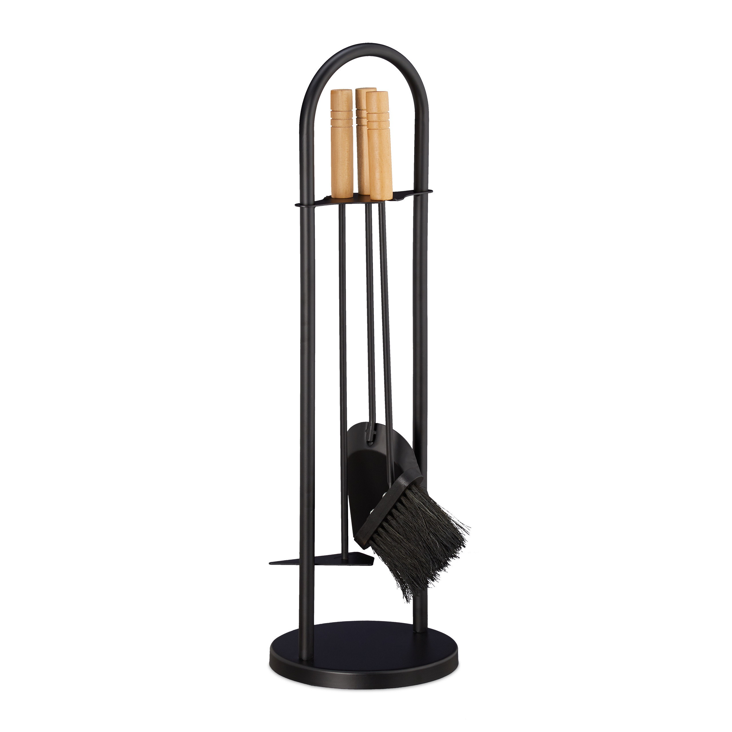 E-shop 4er Set: Kaminbesteck in Schwarz