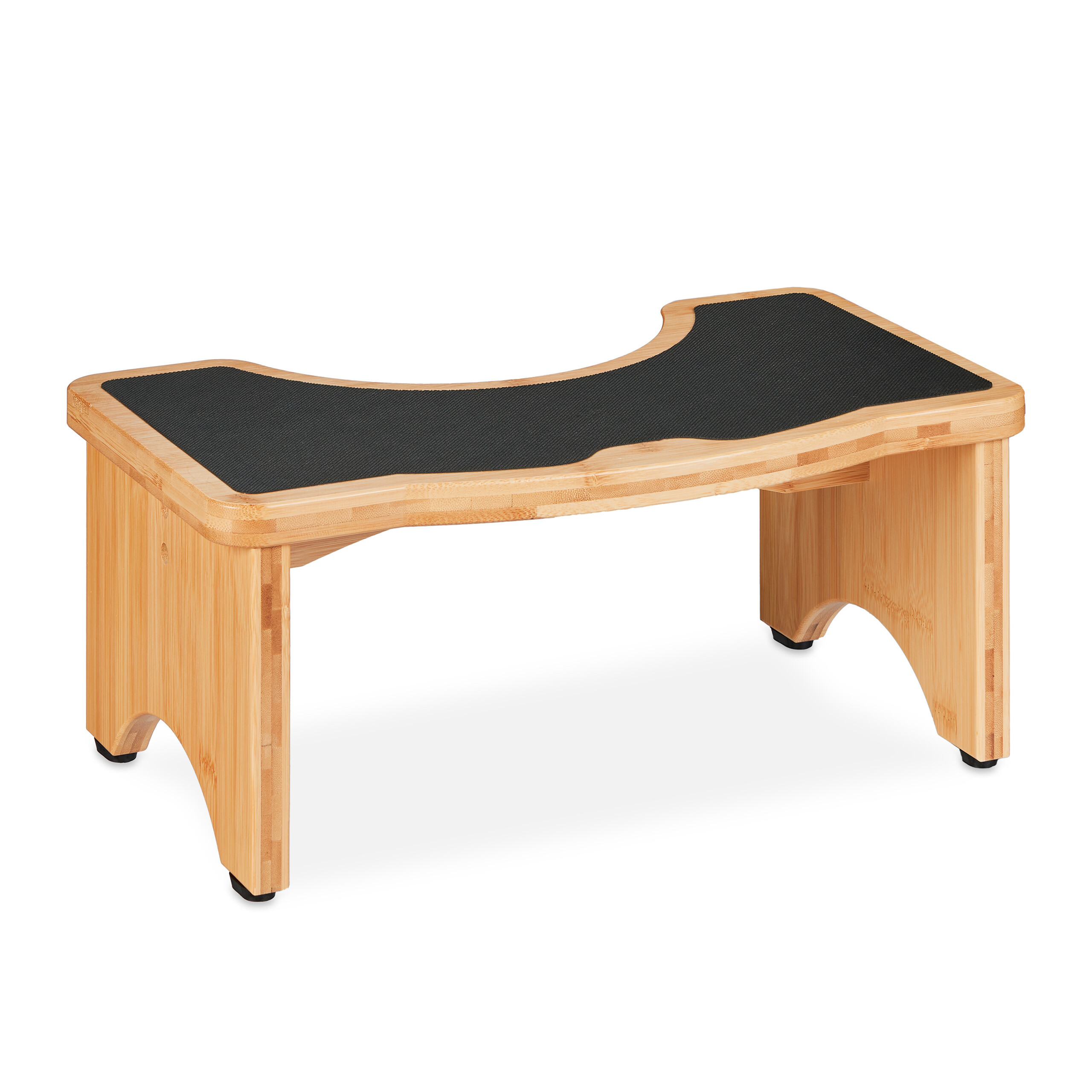 Toilet Stool In Natural/black - (w)44.5 X (h) X (d)