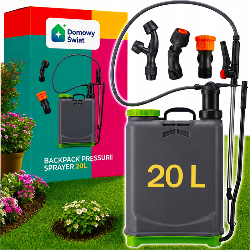 TEMU Backpack Pressure Sprayer With 80 Cm Lance And Nozzle Set, Garden Sprayer For Plant Care Of Fruit Trees, Shrubs, Lawns And Crops, Adjustable