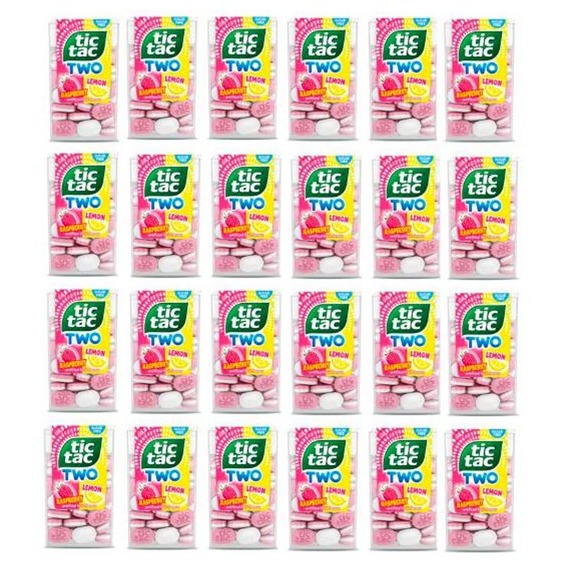 Image of Ferrero Tic Tac 2 Raspberry & Lemon, 38.5 G X 24pcs