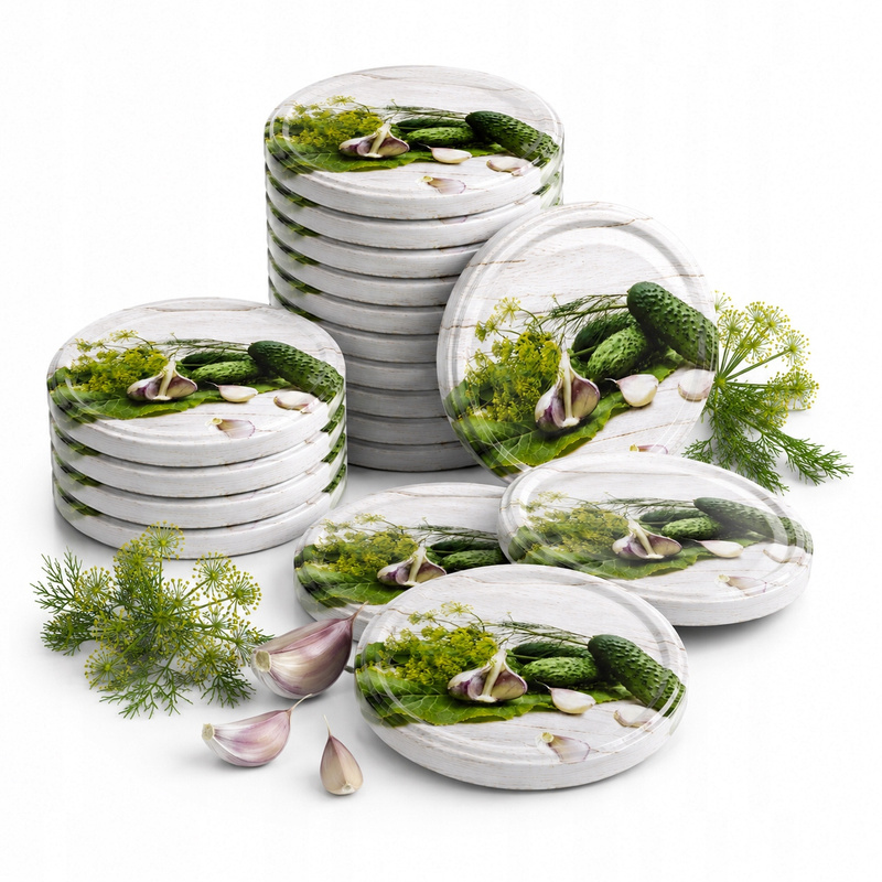 Image of Lids For 100 Jars 10pcs Caps For Pickled , Sauerkraut, And Marinated Food, Metal Closures For 3l, 4l, 5l Jars.