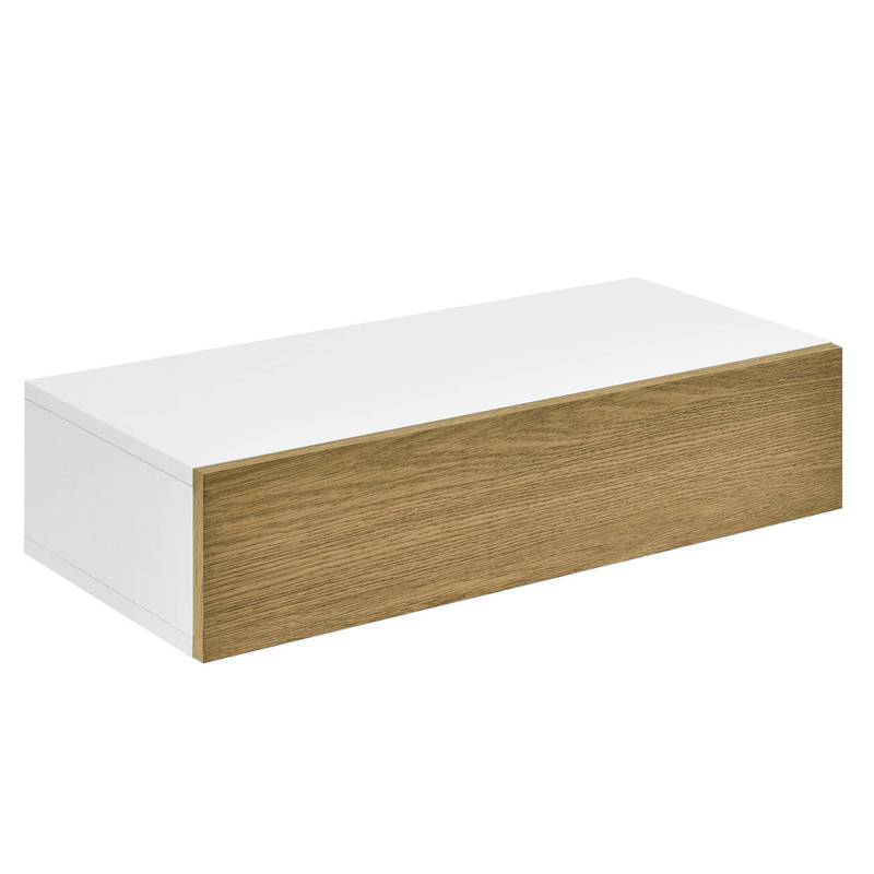 TEMU Estante de Pared con Cajón o Negro y Madera, Estante Colgante, Mueble de Pared, Mesa, Mesita de Noche, Cómoda, Tablero de Pared, Cajón de Pared