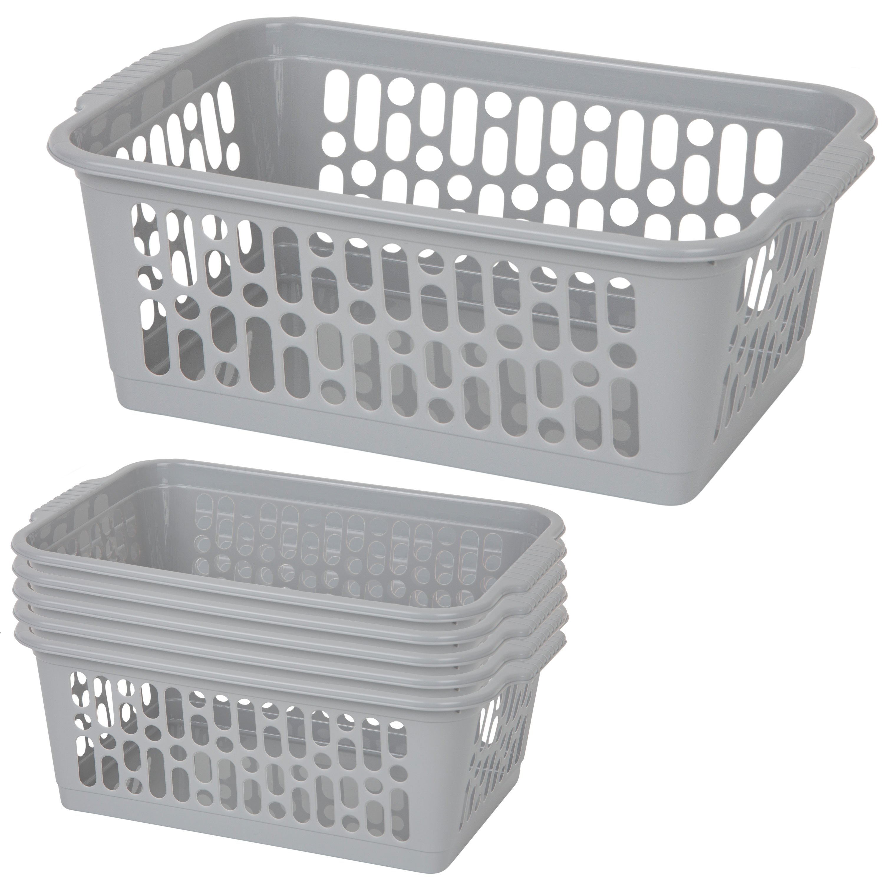Small Storage Basket - 29x20x10 Cm - Small Basket - Plastic Basket - Organizer For Order - Bathroom Storage Basket For Kids' Room, Household