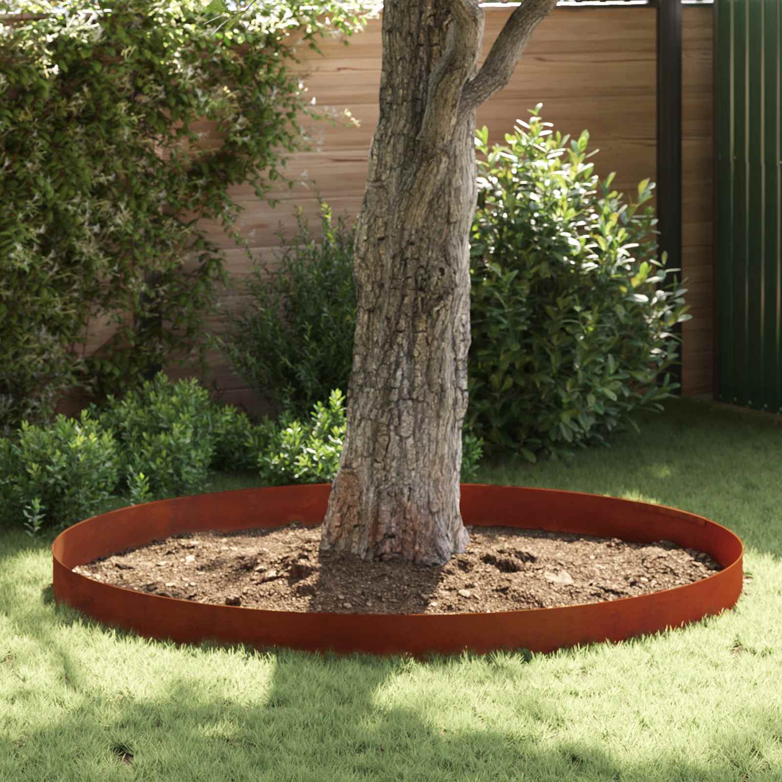 Image of Lawn Edging 450 X 20 Cm Weather-resistant Steel Rusty, Garden And Terrace, Modern , Lawn Edge, Flower Bed, Beautiful Design, Natural Landscape
