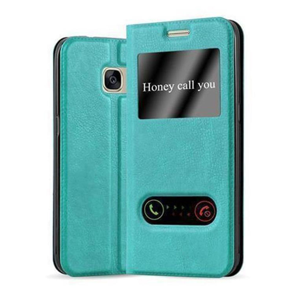 Case Compatible For Galaxy S7 Protective Case With Magnetic Closure, Stand Function And 2 Viewing Windows Flip Case Cover Etui Mobile Phone Folding Case Book Bag