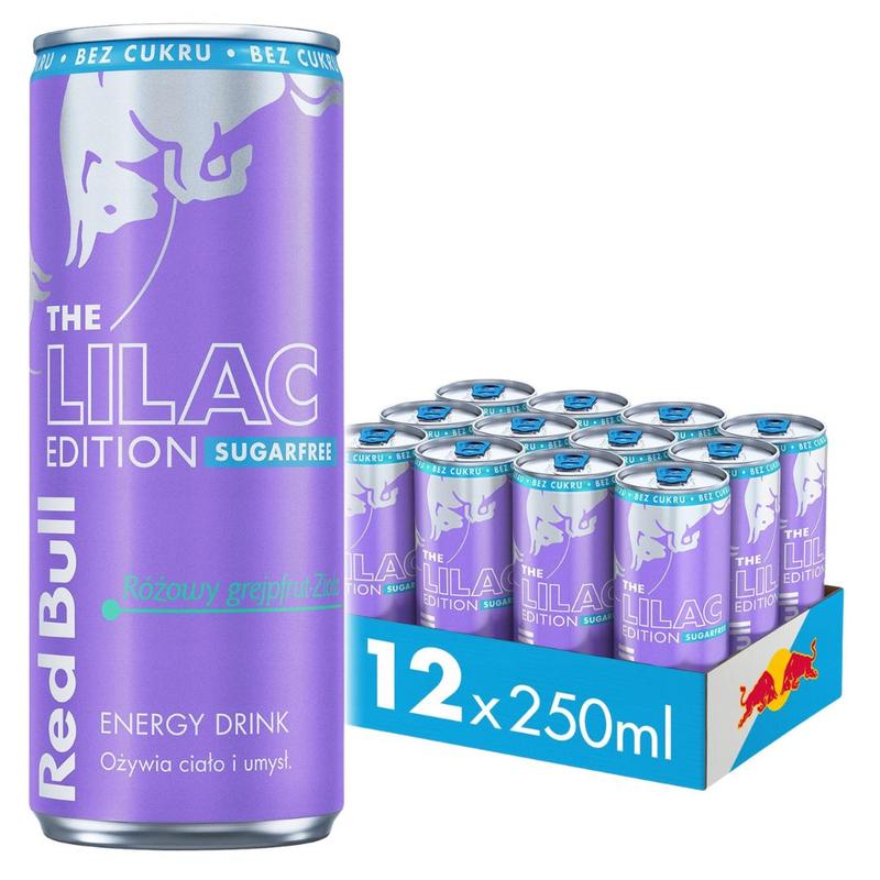 Red Bull Sugar-free Energy Drink Pink Grapefruit-herb 250 Ml X 12pcs