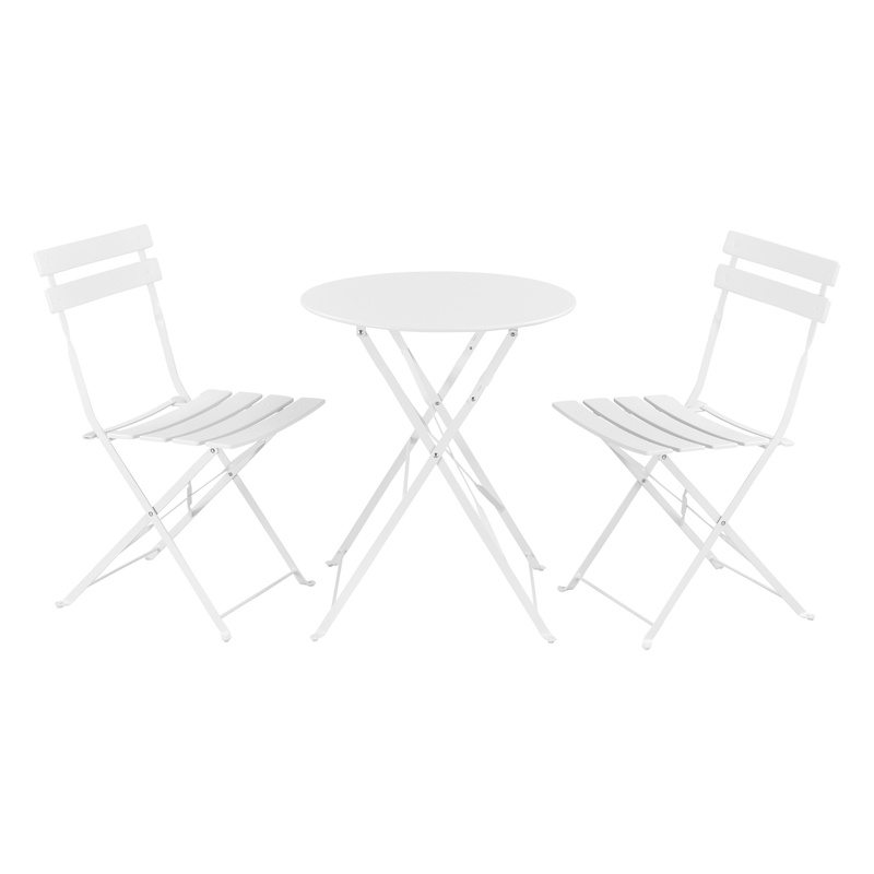 Bistro Set 3pcs Foldable Steel