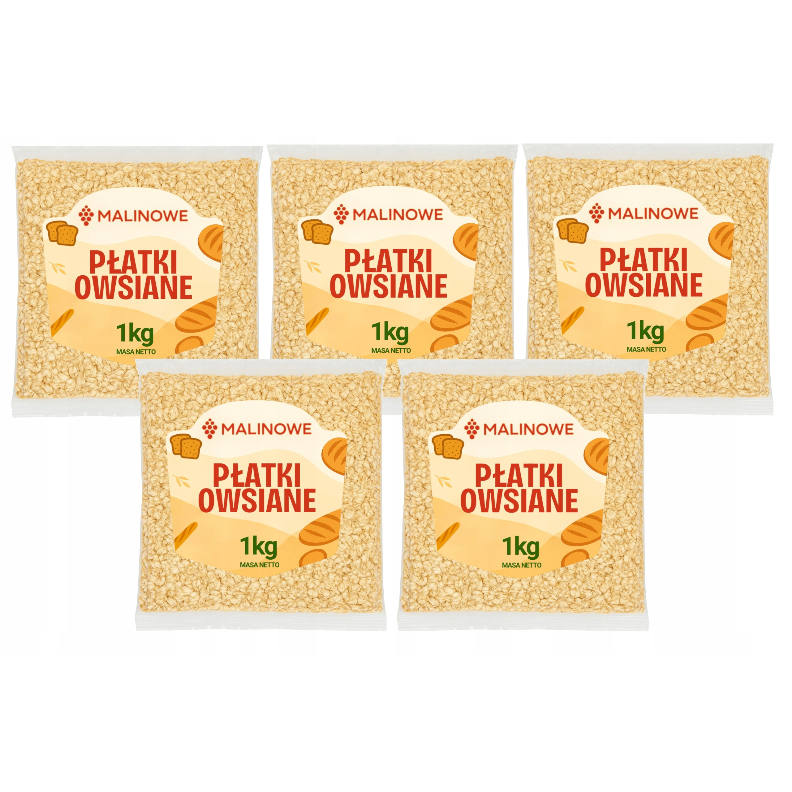 Oat Flakes Set 5x1kg Fresh Natural Premium Quality