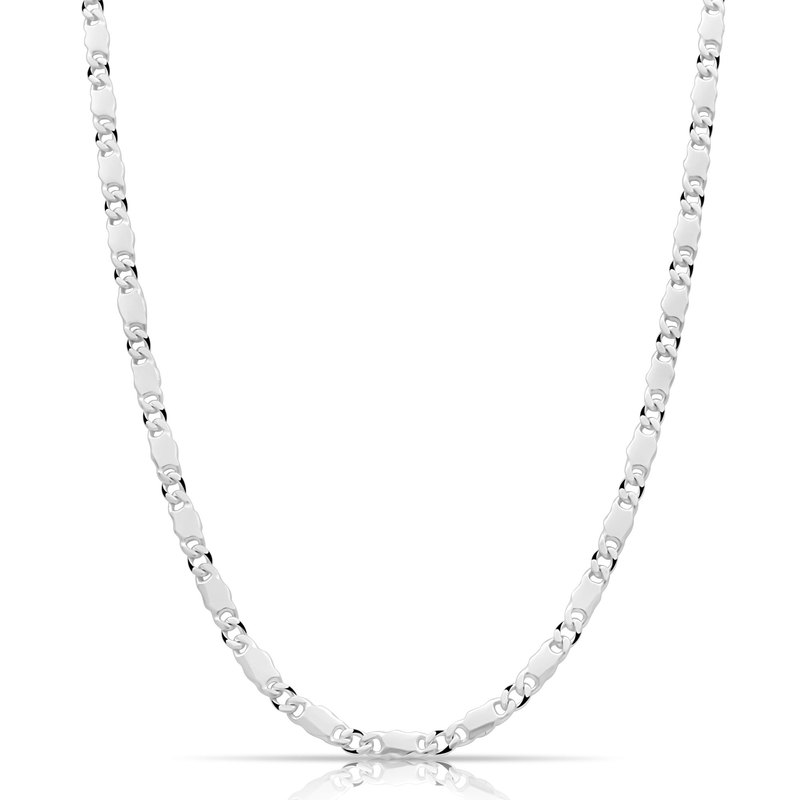 Armor Plate Chain 4mm Width Solid 925 Sterling Silver Made In Italy With Certificate And Gift Packaging Necklace Silver Chain Lobster Clasp High Polish And For Women And Men