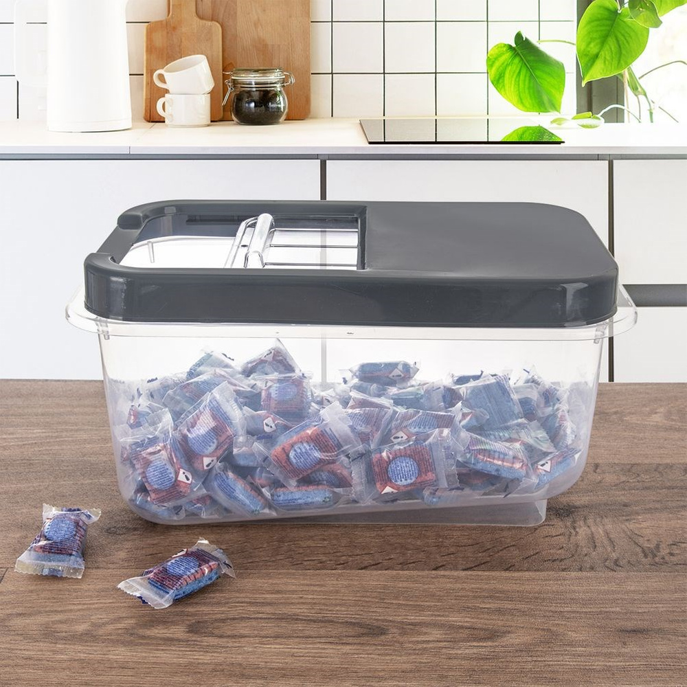 Image of Container For Storing Capsules, Powder And Grey 7.5