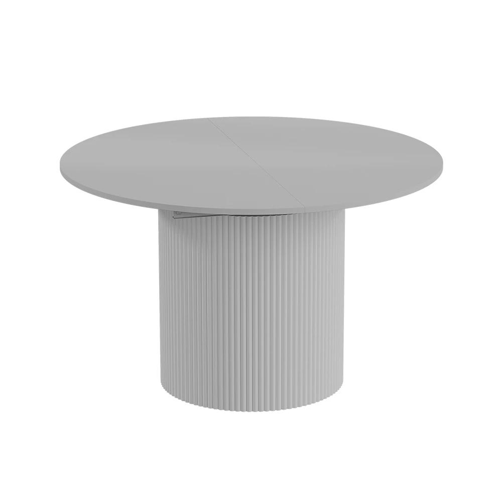 Image of Calero White Extendable Dining Table 120-200 X 60 Cm, Kitchen Table, Dining Room Table, Mdf, 18 Mm
