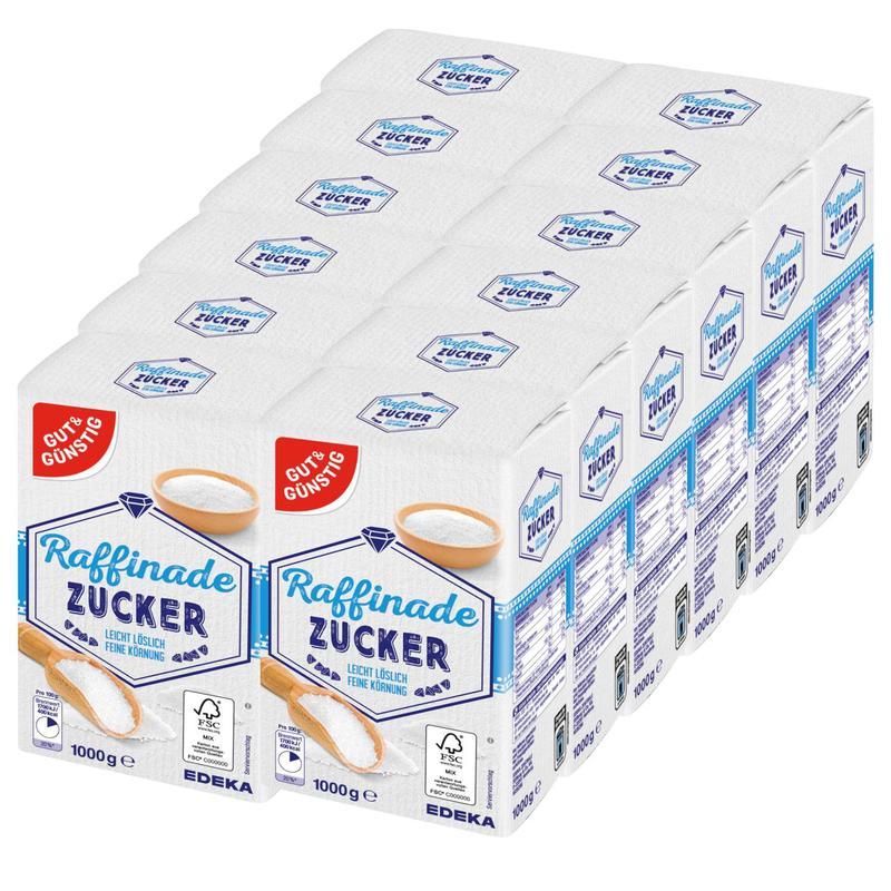 10x Good&cheap Fine Sugar Refined 1kg (10x1kg)