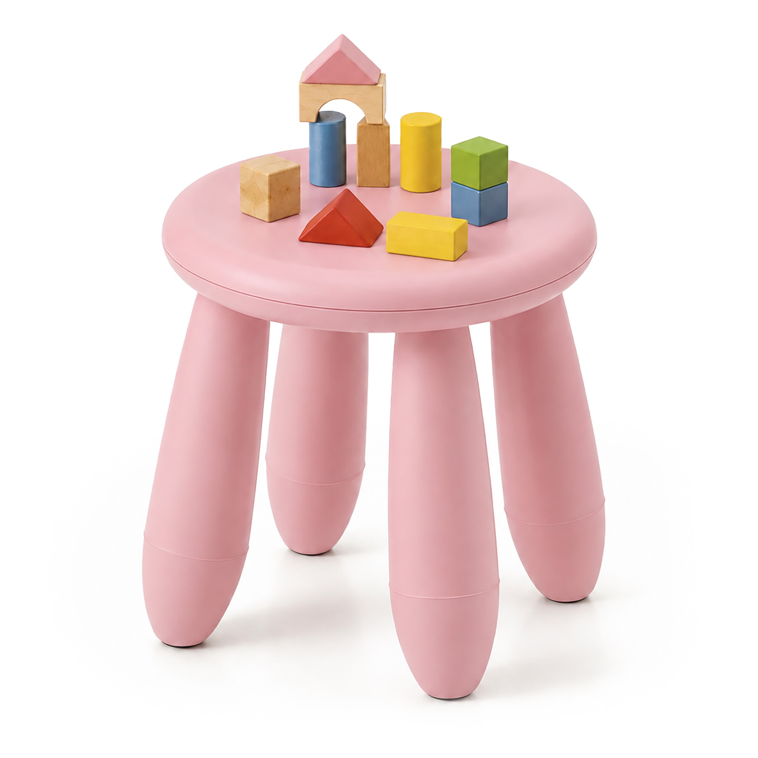 Image of Children's Stool In Pink - (h)26 X Ø28 Cm
