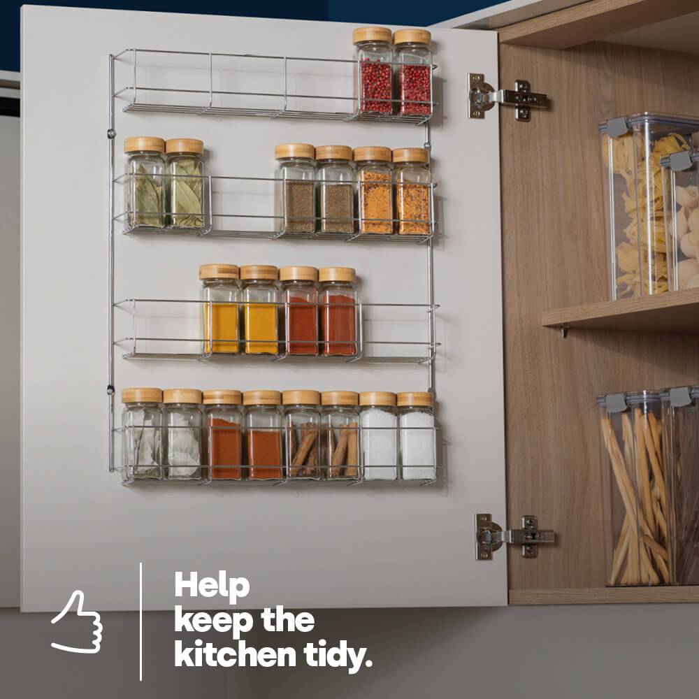 TEMU Cupboard Door Spice Rack - 4-tier