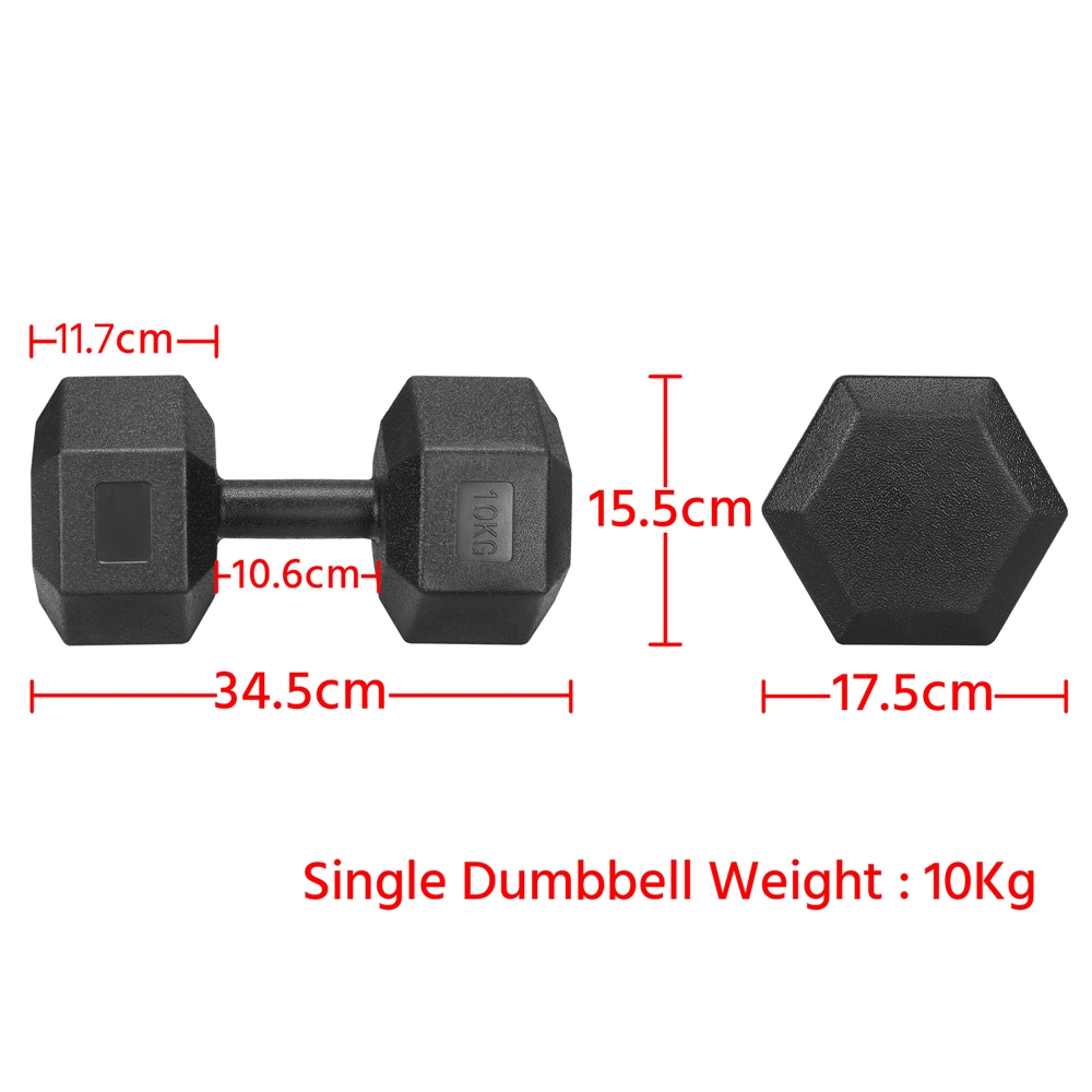 Costoffs Hexagon Dumbbell Set, Space-Saving Design for Home Gym