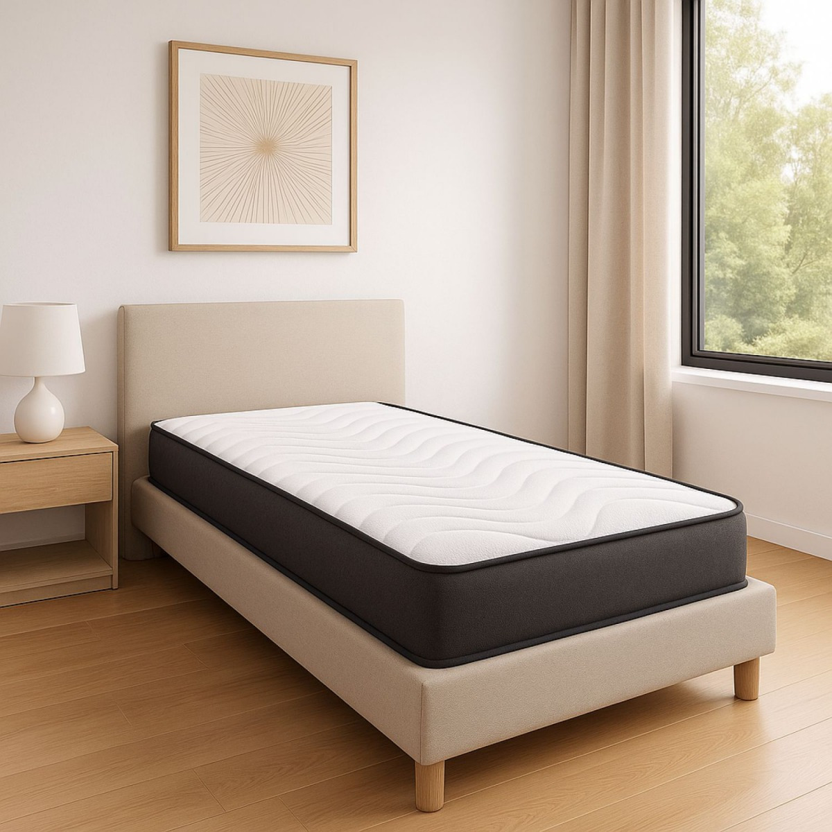TEMU Memory Foam Mattress 80x190, 160x190, 120x190 - Double, Single, And Queen Size - Ilaria Orthopedic Model - 20 Cm High - Hypoallergenic, -