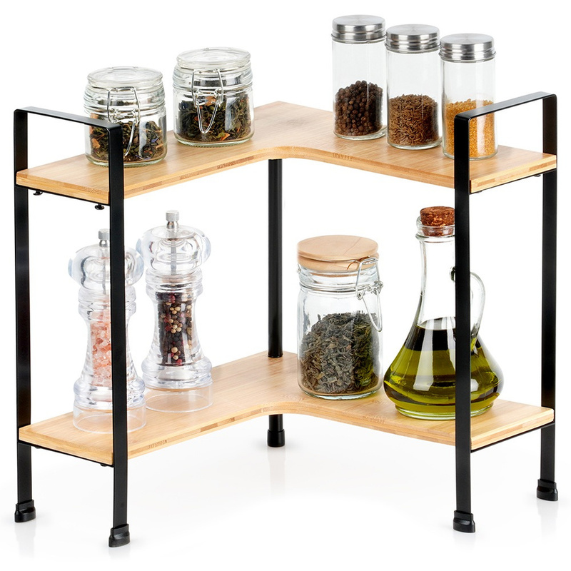 Image of 2-tier Wooden Shelf, 29.5x29.5x33.5 Cm