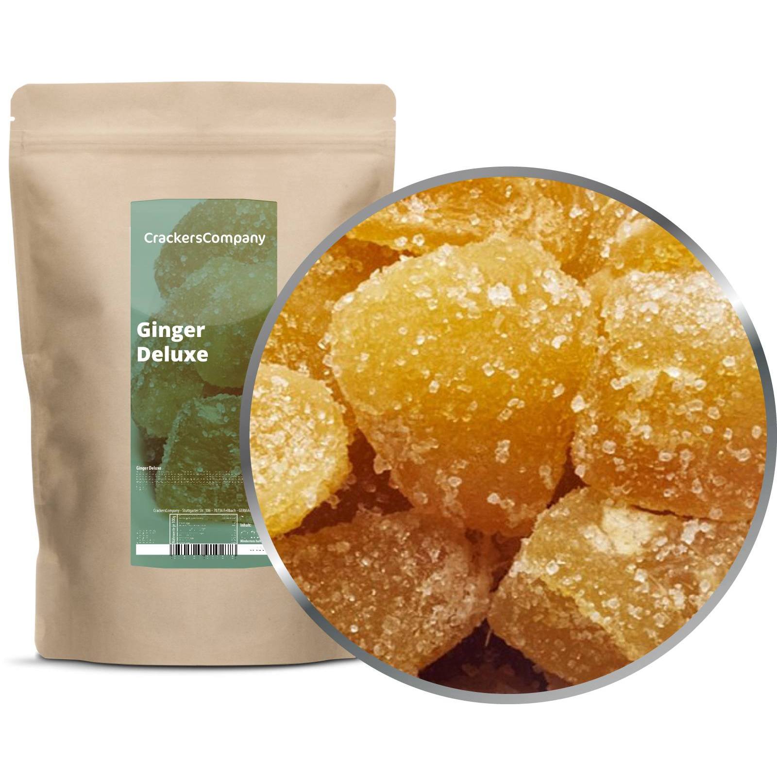 Candied Ginger Pieces – Sweet & Spicy, Soft & Juicy – By Crackerscompany
