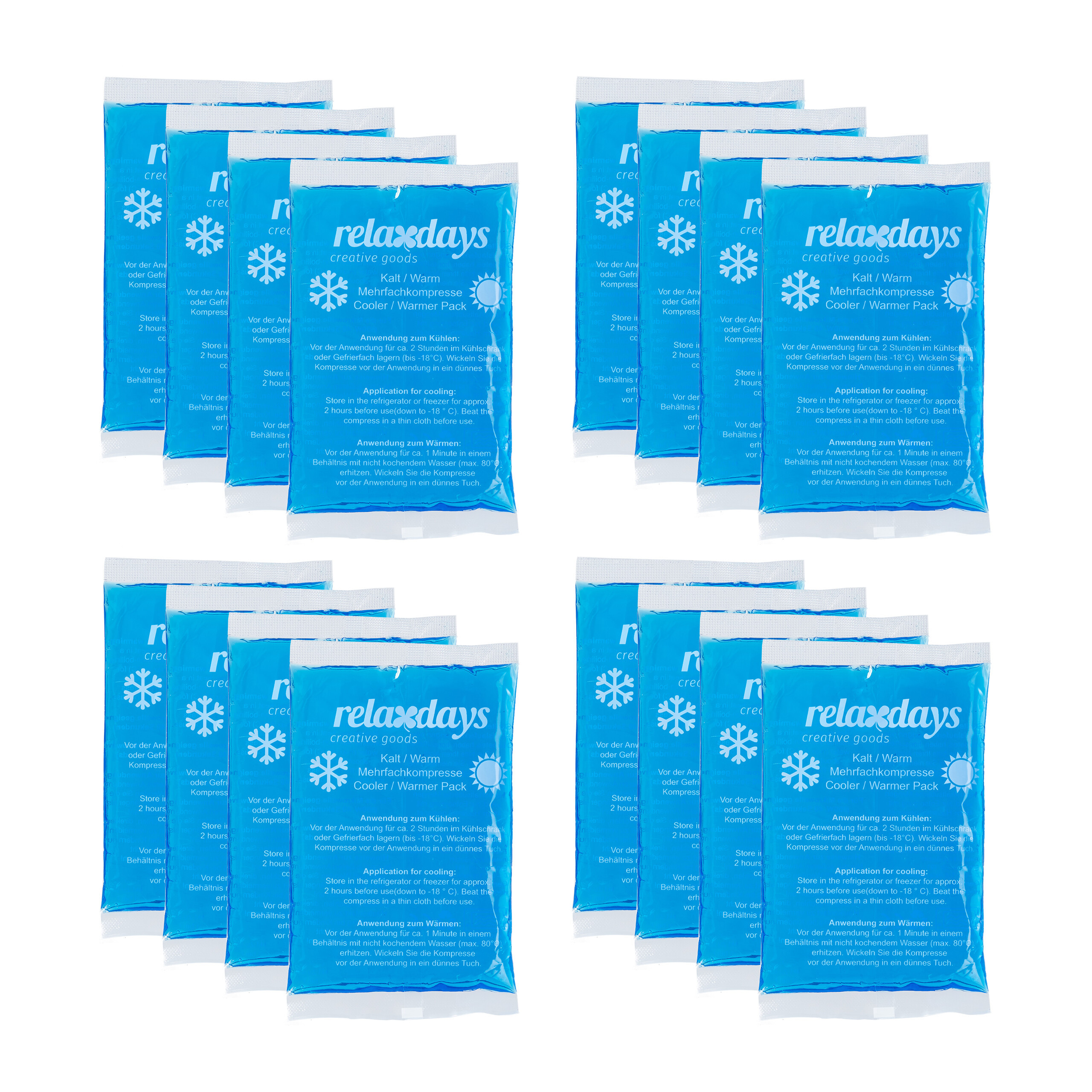 16 Cool Pads In Blue - (b)9 X (t)15 Cm