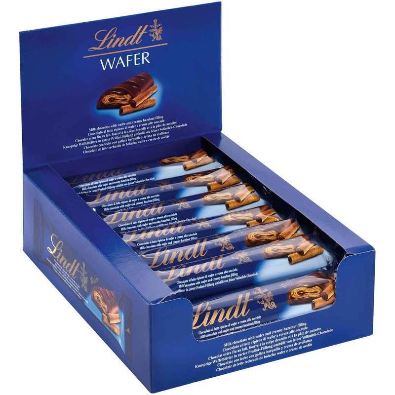Lindt 18x 35g Wafer Milk Chocolate Wafer Bars 630g