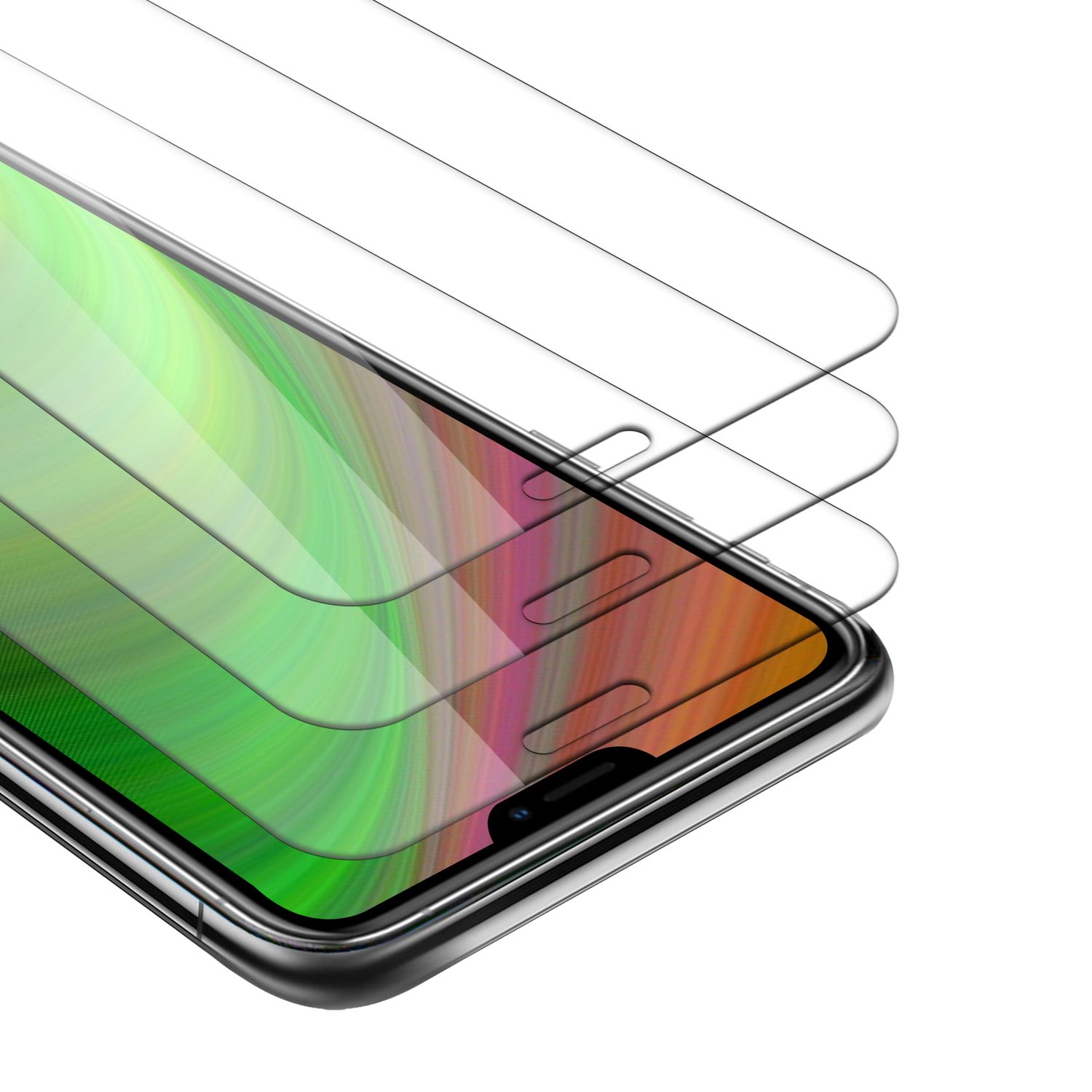 Image of 3x Screen Protector Compatible For Iphone 11 Tempered Glass Screen Protector Film