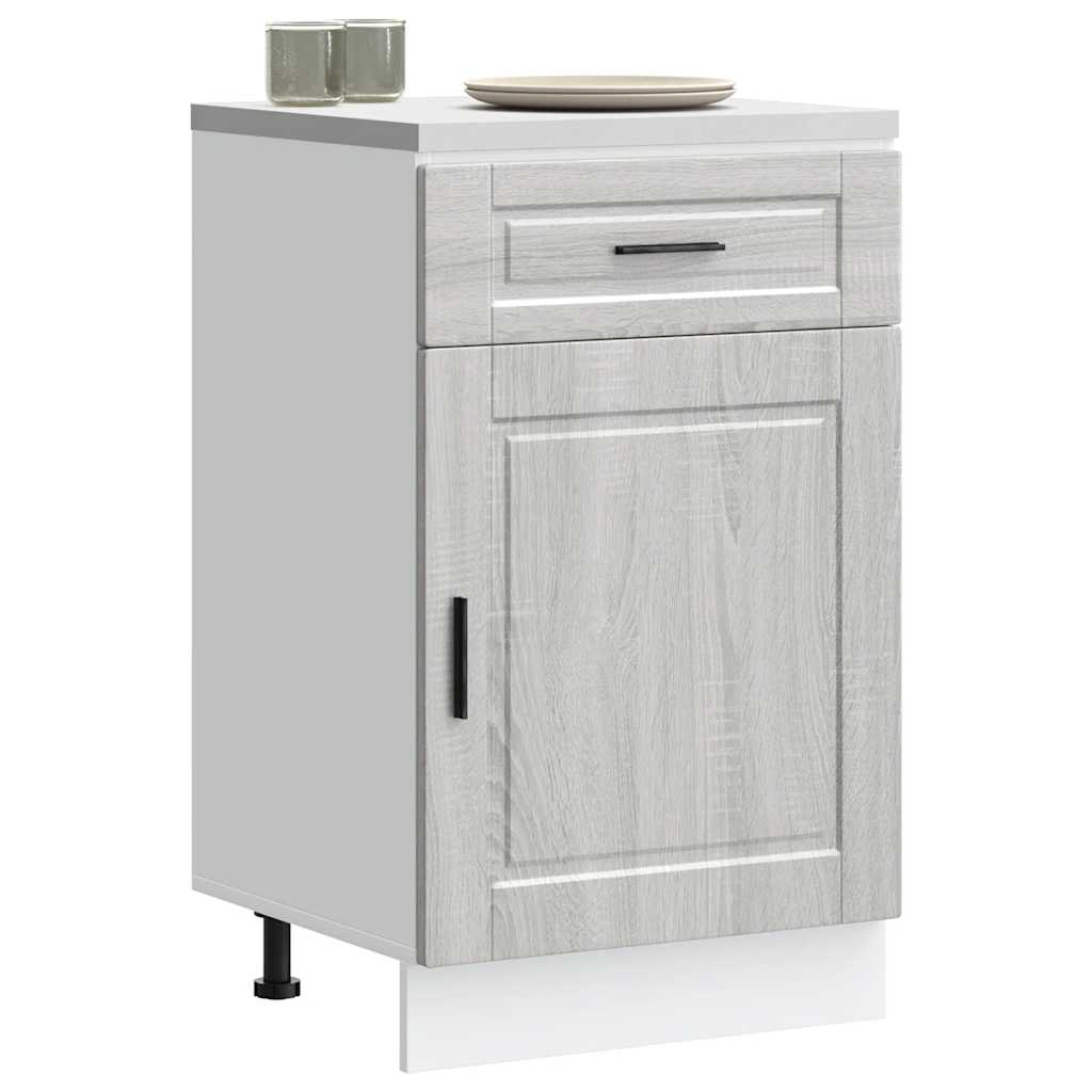Kitchen Base Cabinet Porto Grey Wood Material, Sink Base Cabinet, Kitchen Cabinet, Storage Cabinet, Base Cabinet For Kitchen, Kitchen Unit