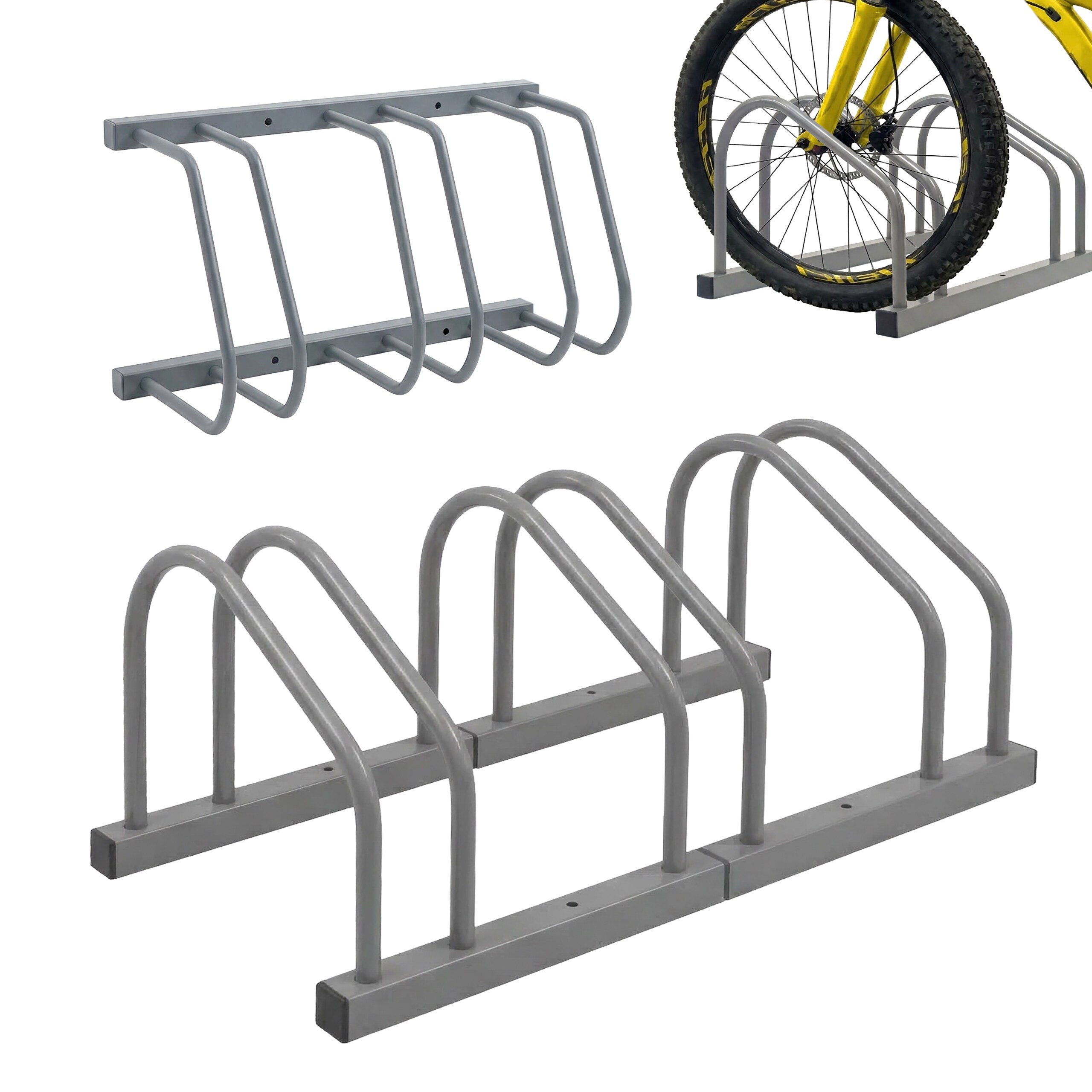 Bicycle Stands In Silvery - 3 Wheels