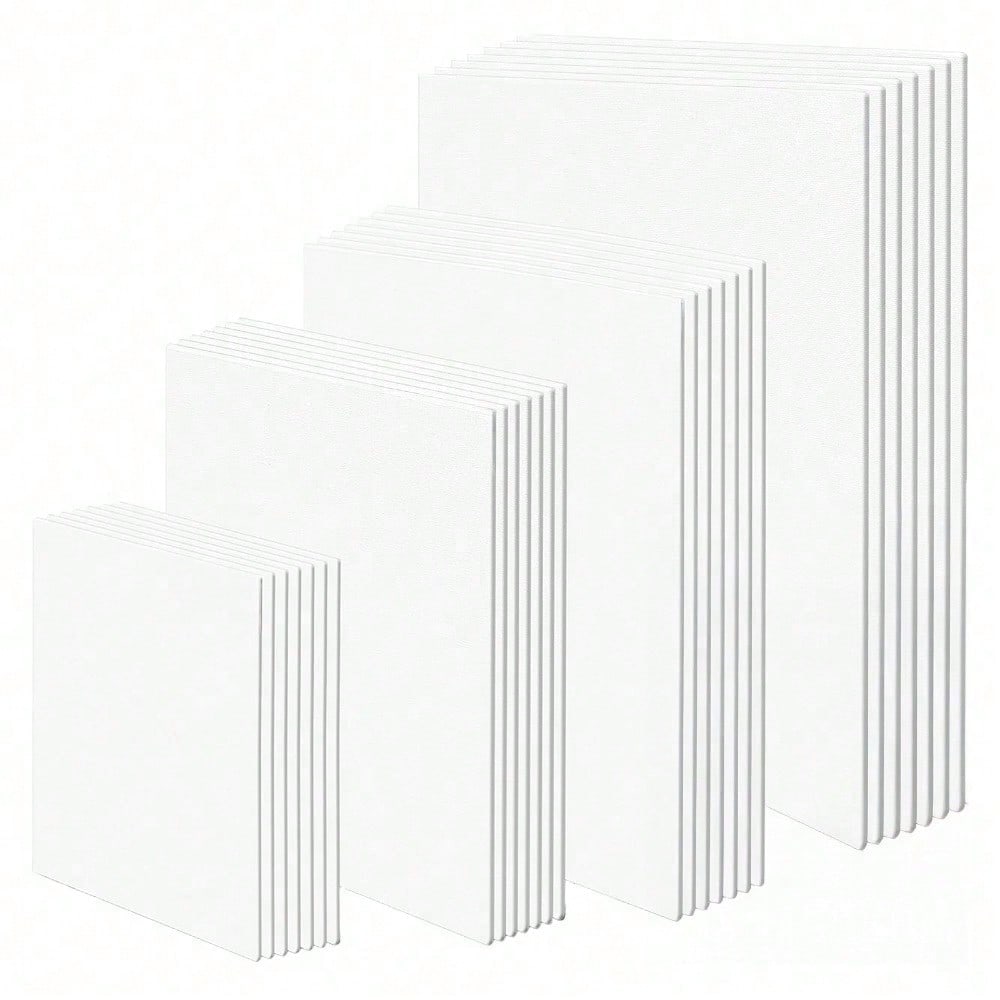 TEMU A Set Of 28 Canvas Paintings In Sizes (13x18, 20x25, 24x30, 30x40 Cm), Made Of 100% Cotton, 2.5mm Thick, Suitable For All Paints