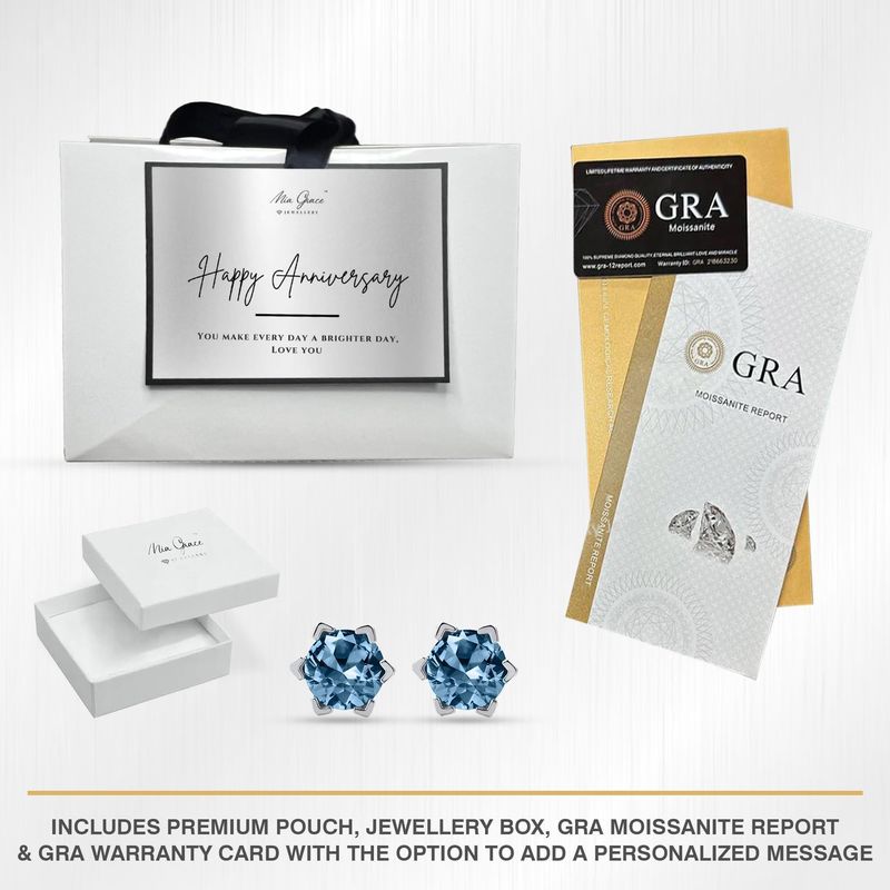 MGJ™ 925 Sterling Silver Colour-Change Alexandrite Stud Earrings