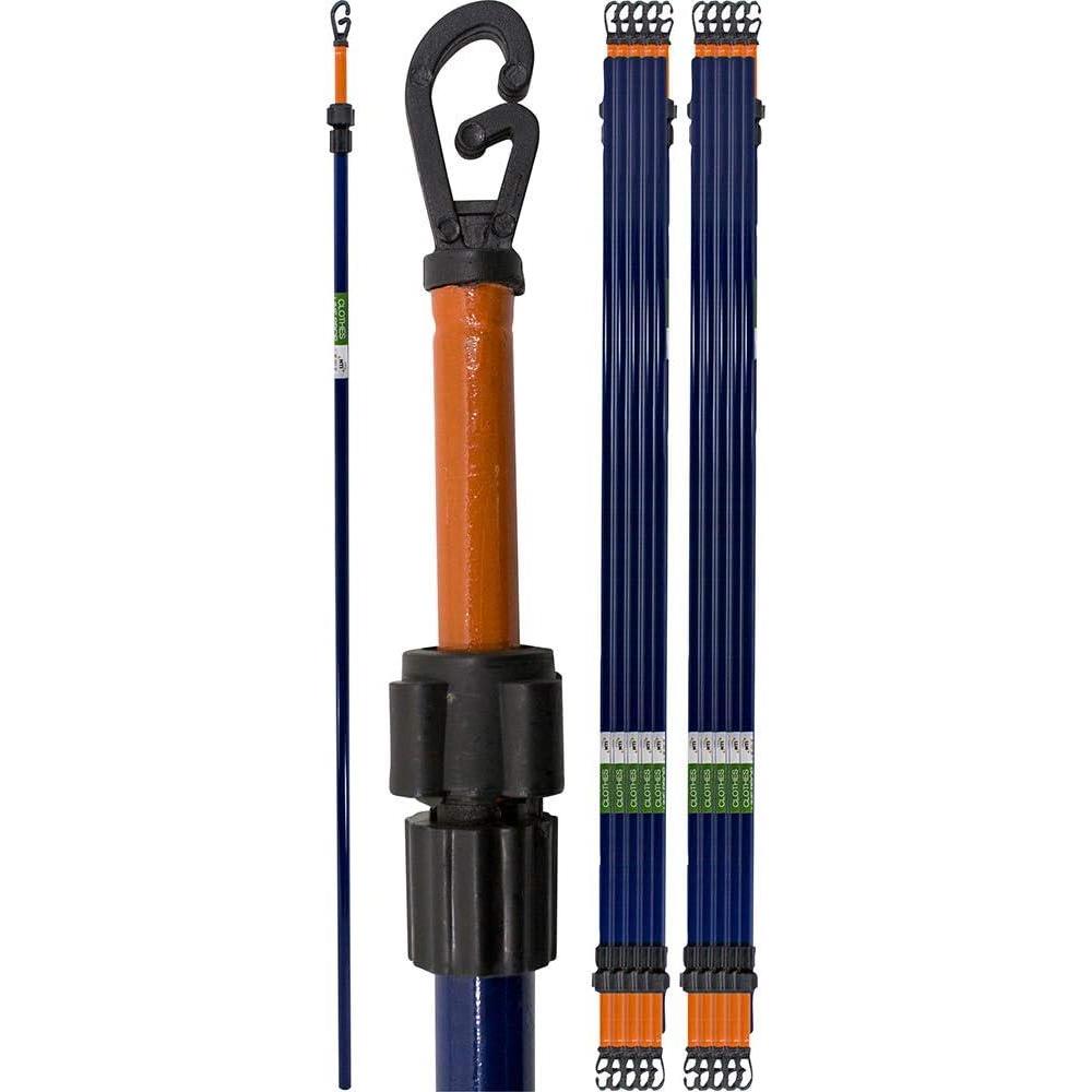 TEMU Weather Resistant Telescopic Clothes Line Post Washing 2.6m Large Garden Clothes For Garden, Home And Outdoor Use - Lightweight - Garden