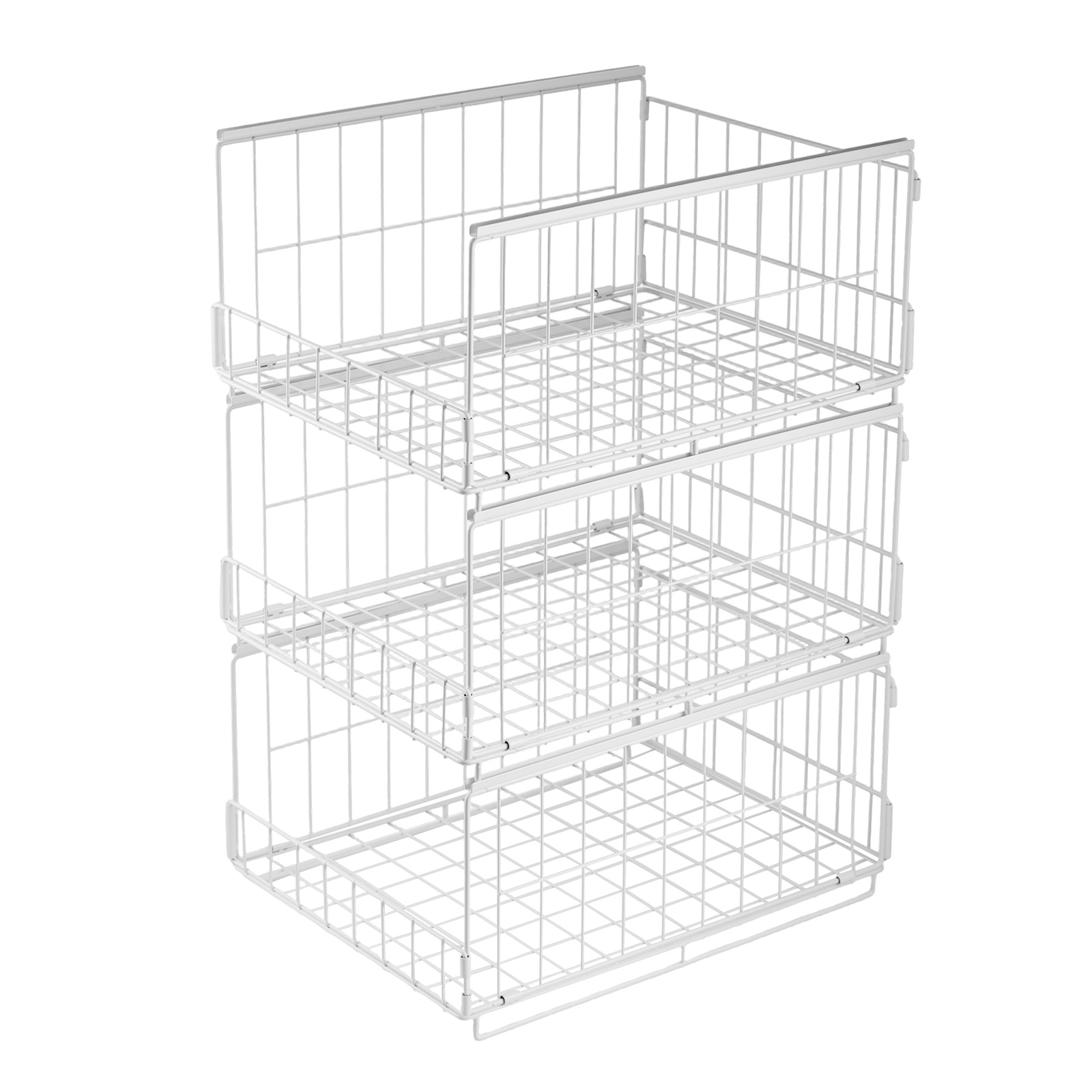 Image of 3-piece Wardrobe Organizer Set, Stackable Foldable Storage Boxes, Closet And Drawer System For Metal Cabinets, Practical Home Organization Solution For Wardrobes